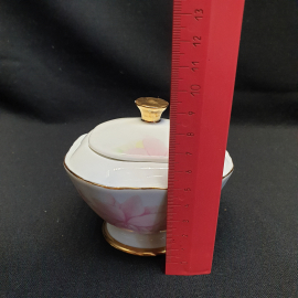 Сахарница Royal Porcelain Collection, фарфор, деколь, позолота, 250 мл. Англия.. Картинка 9