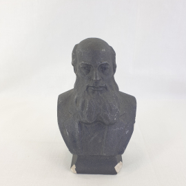 Винтажный бюст Л. Толстого из гипса, Орловское худож, 6х5х12 см.