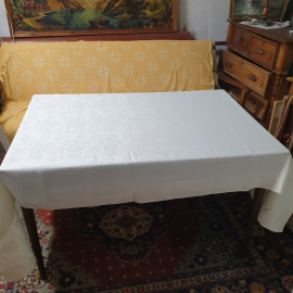 Скатерть льняная "Интурист" 214х120 см, есть следы времени. Винтаж, СССР.