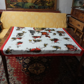 Скатерть 100х100 см, синтетика. Винтаж, СССР.