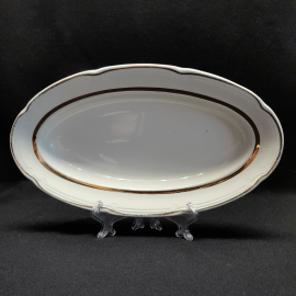 Селедочница 30х17 см, ЗИК Конакова, фаянс. Винтаж, СССР.