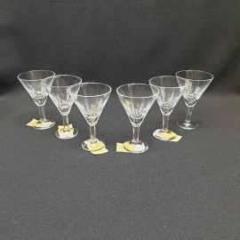 Набор из 6 бокалов, хрусталь высота 11 см 50 мл, винтаж СССР.