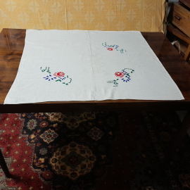 Салфетка 80х80 см, хлопок вышивка, винтаж СССР