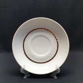 Блюдце чайное, Полтава, позолота. Винтаж, СССР.