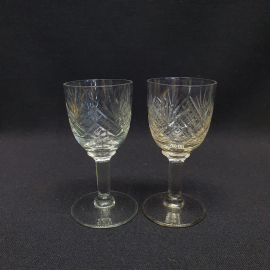 Пара рюмок, стекло, 50 мл. Винтаж, СССР.