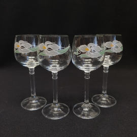 Набор рюмок 4 шт, Богемия, деколь, 100 мл.