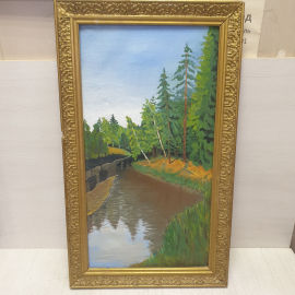 Картина 66х40 см, холст, масло, сверху отход холста от рамки. Винтаж, СССР.