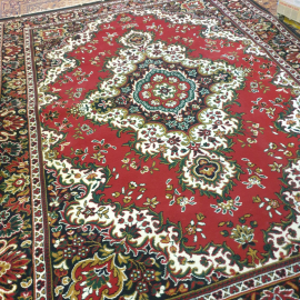 Ковер 315х230 см, синтетика, бахрома. Винтаж, СССР.. Картинка 12