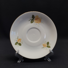 Блюдце Porcelana, фарфор деколь 15 см, винтаж Польша