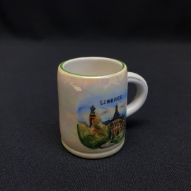 Кофейная чашка, керамика деколь 75 мл, винтаж СССР