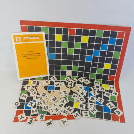 Настольная игра Составим кроссворд, винтаж Латвия. Картинка 1