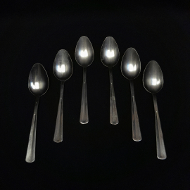 Набор из 6 столовых ложек, нержавейка. Винтаж, СССР.