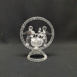 Статуэтка Знак зодиака Близнецы, стекло сколы, высота 15 см, винтаж СССР