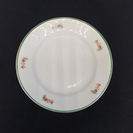 Тарелка столовая, Будянский ФЗ, фаянс, деколь. Винтаж, СССР.