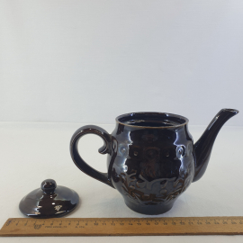 Заварочнй чайник, обливная керамика 0.5 л, винтаж СССР. Картинка 6