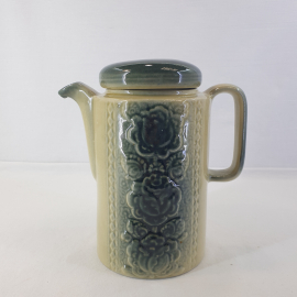 Кувшин с крышкой, обливная керамика 1.25 л, винтаж СССР. Картинка 3