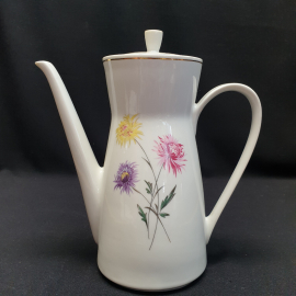 Кофейник FREIBERGER PORZELLAN, фарфор деколь 1.4 л, винтаж ГДР