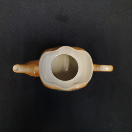Заварочный чайник, керамика роспись 0.5 л,скол, винтаж СССР. Картинка 6