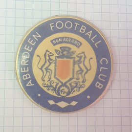 Значок СССР, Aberdeen Football Club, герб с львами, золото-синий, советский и винтажный.