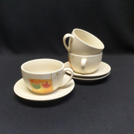 Набор из 3 чайных пар, керамика 175 мл, Китай