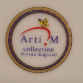 Блюдце Arti M, фарфор деколь позолота 14 см, Китай. Картинка 4