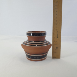 Ваза, керамика высота 10.5 см, винтаж СССР. Картинка 7