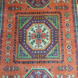Ковер шерсть 180х130 см. Винтаж, СССР.. Картинка 3