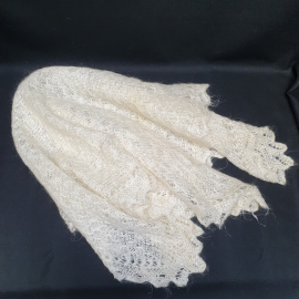 Платок пуховый 100х100 см, дефекты, винтаж