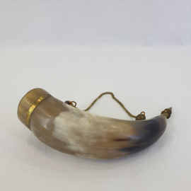 Сувенир рог изобилия, кость, металл, 16 см. Винтаж, СССР.. Картинка 3