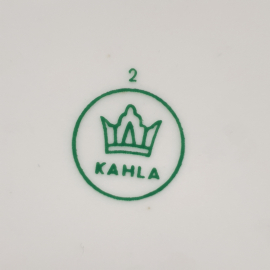 Набор из 2 десертных тарелок Kahla, фарфор деколь позолота 19 см, потертости, винтаж ГДР. Картинка 4