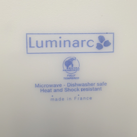 Столовая тарелка Luminarc, молочное стекло деколь 21 см. Картинка 5