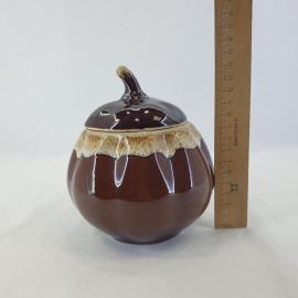 Горшок для запекания, обливная керамика 0.75 л, винтаж СССР. Картинка 9