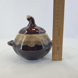 Горшок для запекания, обливная керамика 0.5 л, винтаж СССР. Картинка 10