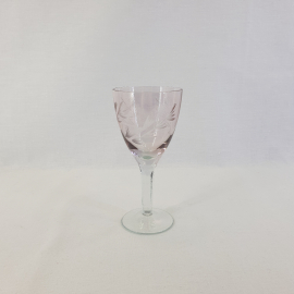 Бокал, цветное стекло резка 125 мл, высота 14 см, винтаж СССР