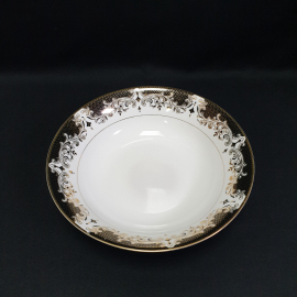 Салатник "Fine Porcelain" 900 мл, фарфор с хранения!, позолота. Китай.