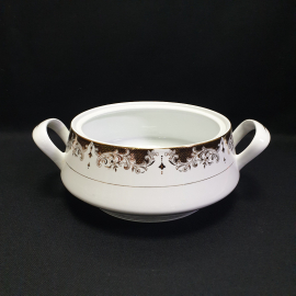 Супница "Fine Porcelain" на 2 л, фарфор, позолота. Китай.. Картинка 2