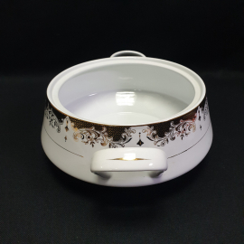 Супница "Fine Porcelain" на 2 л, фарфор, позолота. Китай.. Картинка 3