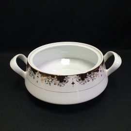 Супница "Fine Porcelain" на 2 л, фарфор, позолота. Китай.. Картинка 4