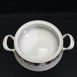 Супница "Fine Porcelain" на 2 л, фарфор, позолота. Китай.. Картинка 6