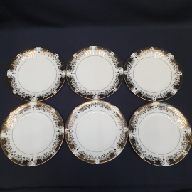 Набор десертных тарелок "Fine Porcelain" 6 шт, фарфор, позолота. Китай.. Картинка 2