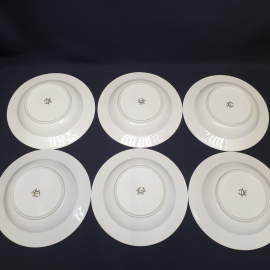 Набор суповых тарелок "Fine Porcelain" 6 шт, фарфор, позолота. Китай.. Картинка 3