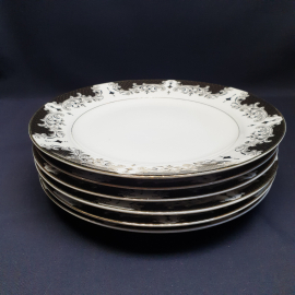 Набор тарелок 28 см "Fine Porcelain" 6 шт, фарфор, позолота. Китай.. Картинка 3