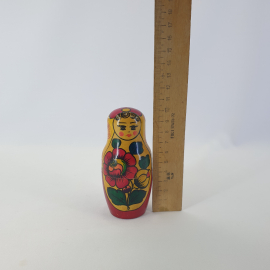 Матрешка, дерево роспись, высота 11 см, винтаж СССР. Картинка 8