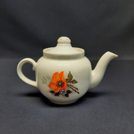 Заварочный чайник Дулево, фарфор деколь 0.25 л, винтаж СССР