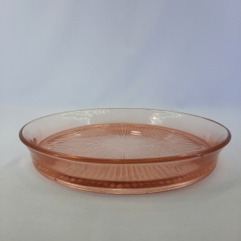 Блюдо, цветное стекло диаметр 24 см, винтаж СССР