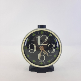 Будильник механический Янтарь, рабочий, винтаж СССР