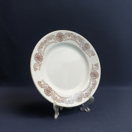 Десертная тарелка Конаково, фаянс деколь 17 см, винтаж СССР