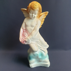 Статуэтка Ангела 18х13х35 см, гипс, состояние хорошее. Винтаж.