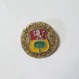 Значок СССР г. Вязники, герб с львом и деревом, советский, винтажный, коллекция ретро аксессуары.