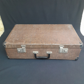 Чемодан 62х37х19 см, кожзам. Винтаж, СССР.